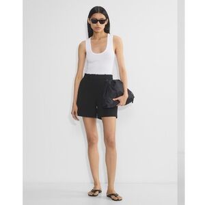 Wilfred Aritzia High Rise Pleated Mid Thigh Shorts